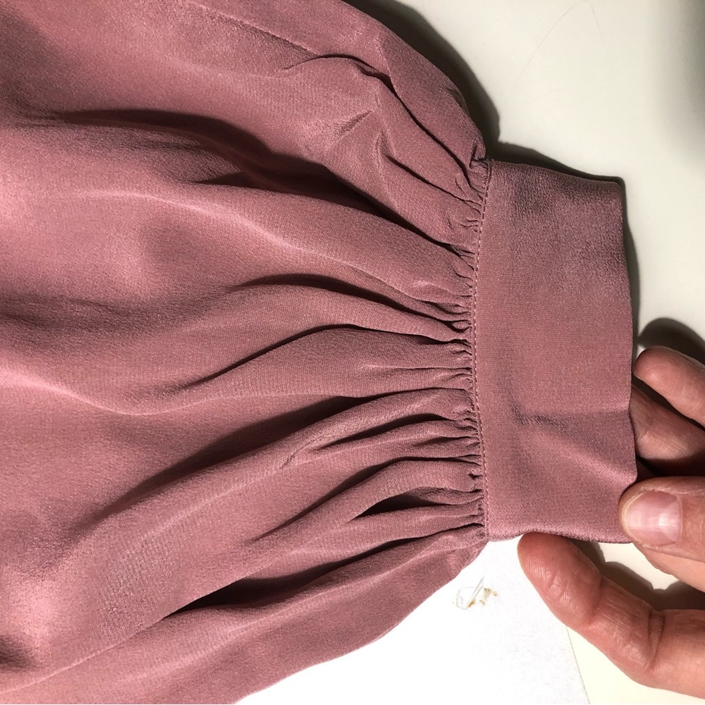 Joie Dusty Rose V-Neck Long-Sleeve Blouse - Picture 9 of 13